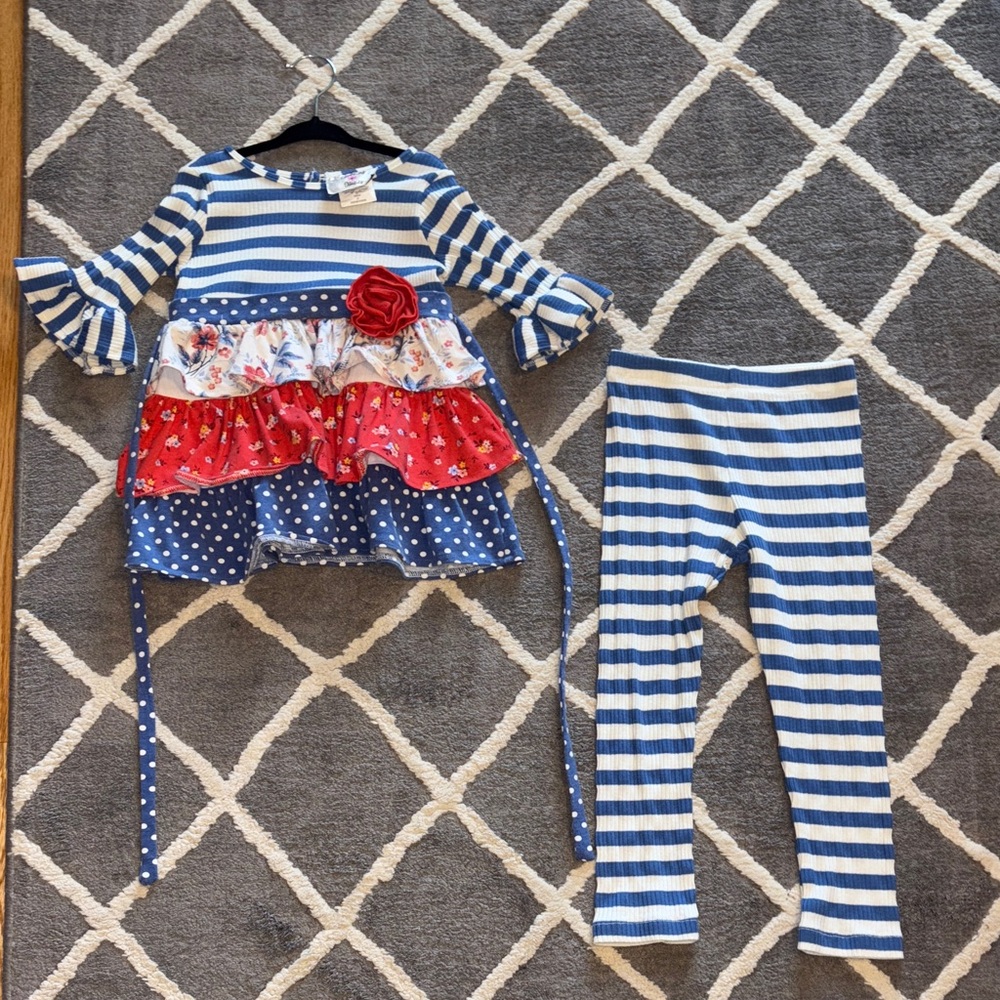 Girls’ Fall Outfit - Counting Daisies -Size 4T